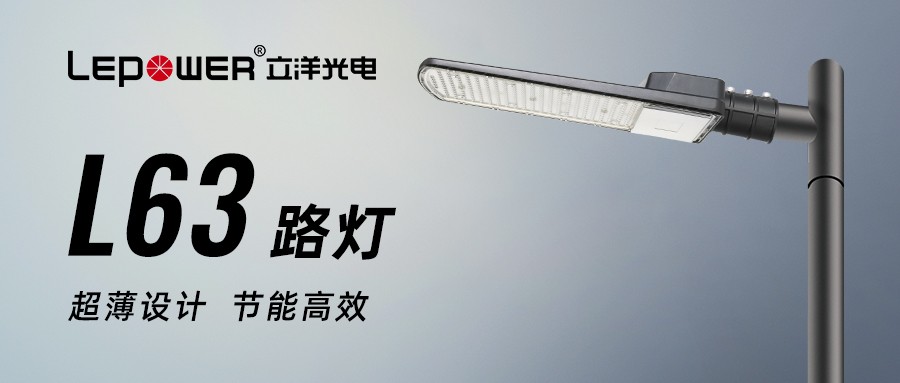 立洋光電(dian) I LED路燈L63係(xi)列，爲(wei)城(cheng)市(shi)道路照明提供全新(xin)的(de)智慧照明解決方(fang)案！
